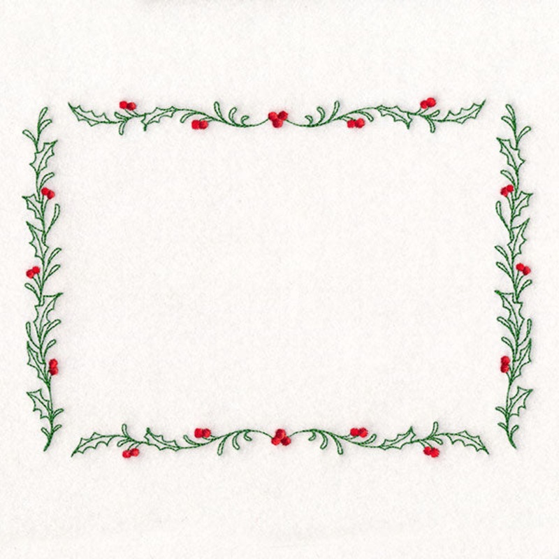 Christmas Quilt Labels – Delicate Holly & Berries