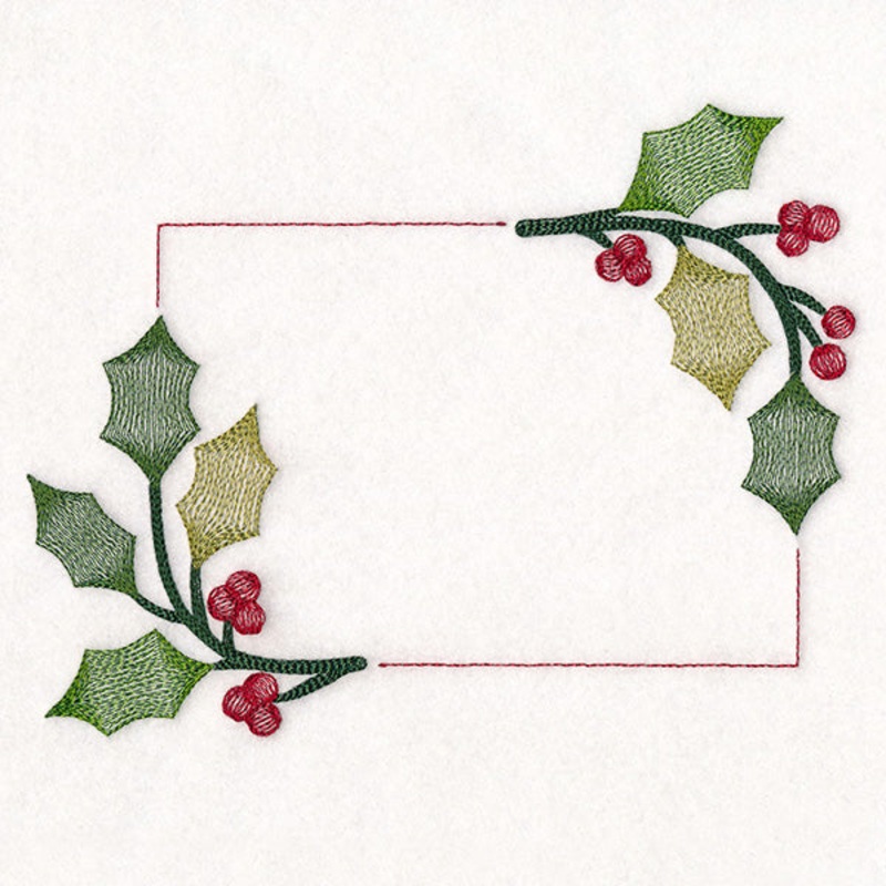 Christmas Quilt Labels – Holly & Berries