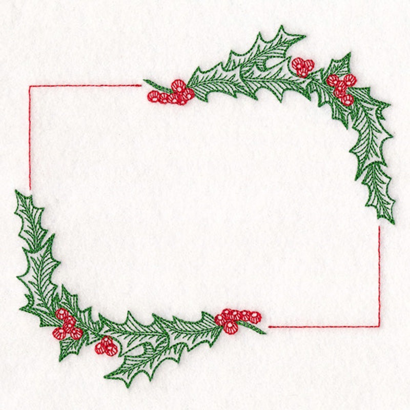 Christmas Quilt Labels – Holly & Berries Etching