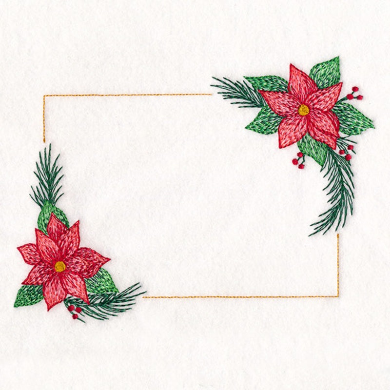 Christmas Quilt Labels – Poinsettias