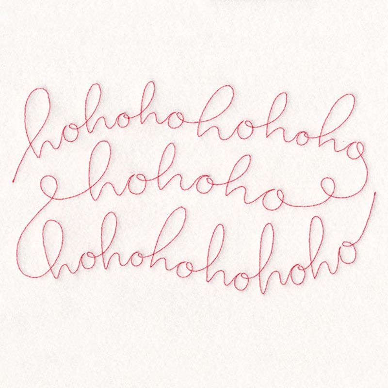 Christmas Sayings – Ho Ho Ho (Edge-to-Edge Quilting)