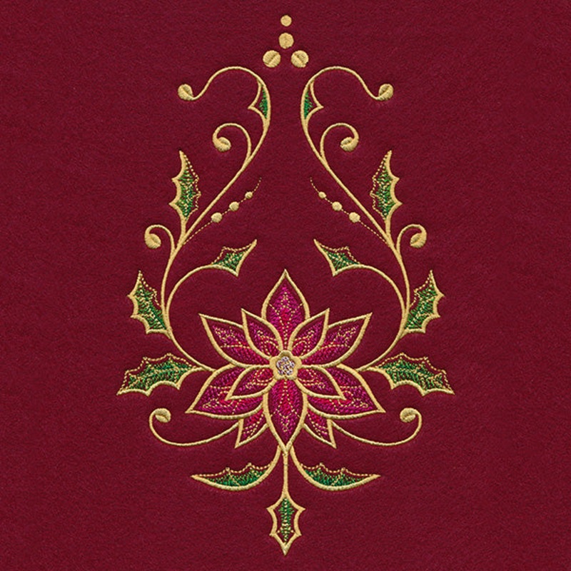 Christmas Tree Skirt Delights – Poinsettia