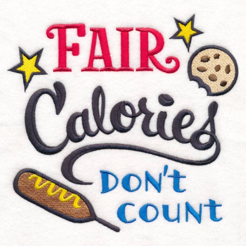Fair Calories Don’t Count|6.87″ x 7.34″ / 174.43mm x 186.52mm|5.82″ x 6.23″ / 147.87mm x 158.12mm|4.87″ x 5.2″ / 123.59mm x 132.17mm|3.67″ x 3.89″ / 93.25mm x 98.82mm|All Sizes