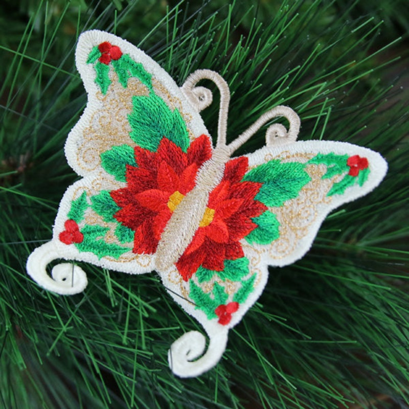 Free-Flying Christmas Butterfly (In-the-Hoop)