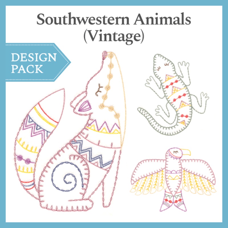A Southwestern Animals (Vintage) Design Pack