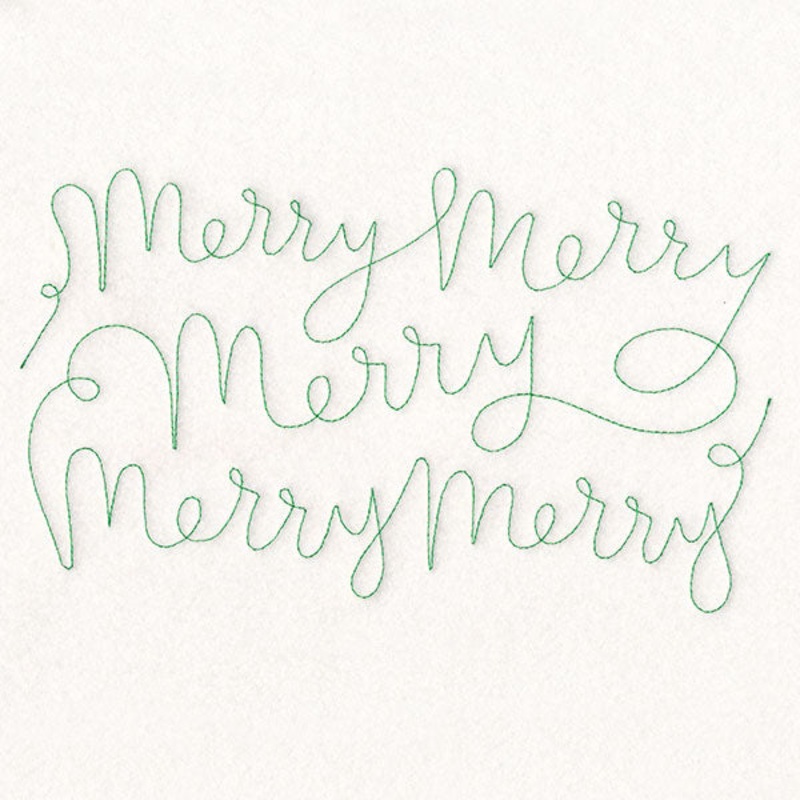 Christmas Sayings – Merry (Edge-to-Edge Quilting)
