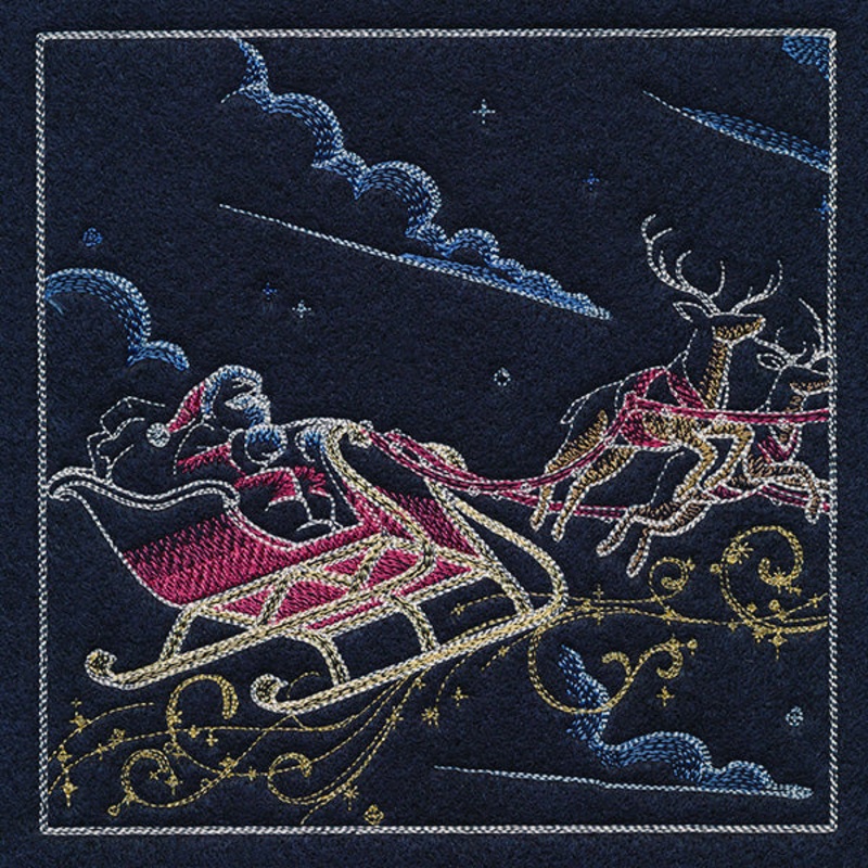 Magical Christmas Evening Scene Panel 1
