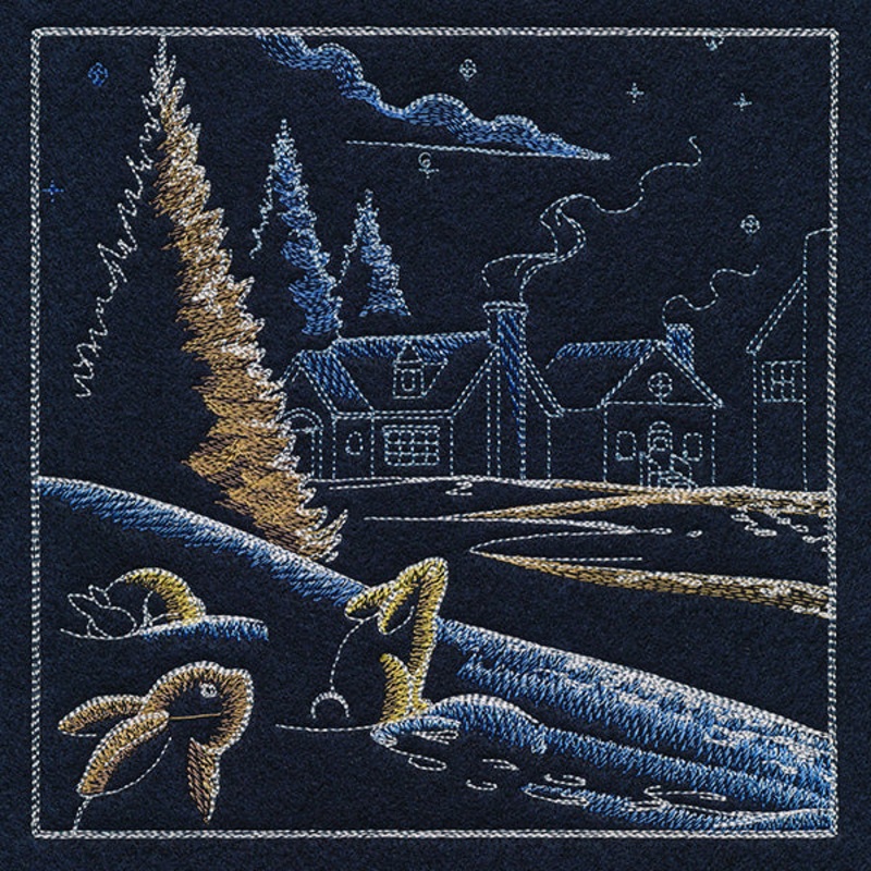 Magical Christmas Evening Scene Panel 4
