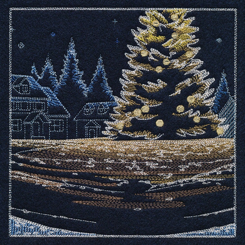 Magical Christmas Evening Scene Panel 5