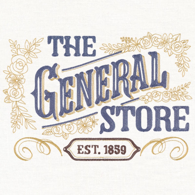 The General Store Sign|6.85″ x 10.06″ / 173.98mm x 255.58mm|5.85″ x 8.59″ / 148.58mm x 218.27mm|5.31″ x 7.8″ / 134.86mm x 198.12mm|4.66″ x 6.85″ / 118.42mm x 173.99mm|All Sizes