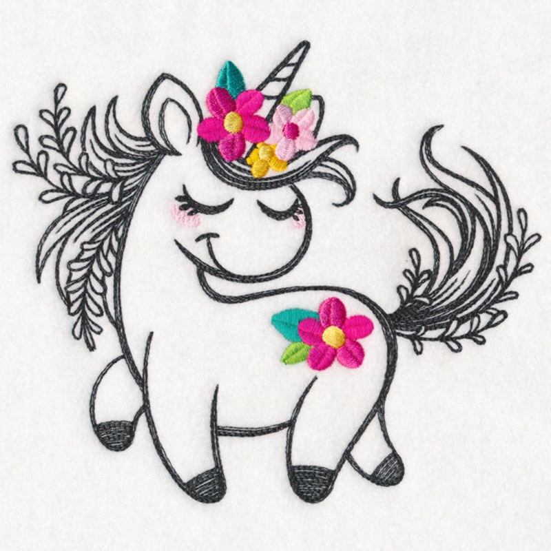 Wildflower Friends – Unicorn|5.82″ x 6.62″ / 147.83mm x 168.15mm|4.85″ x 5.51″ / 123.15mm x 140.04mm|3.12″ x 3.55″ / 79.2mm x 90.05mm|All Sizes