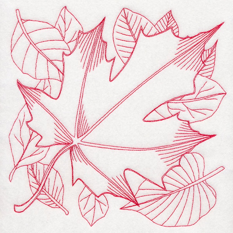 Autumn Bounty Quilting Square – Maple Leaf (Double Run)