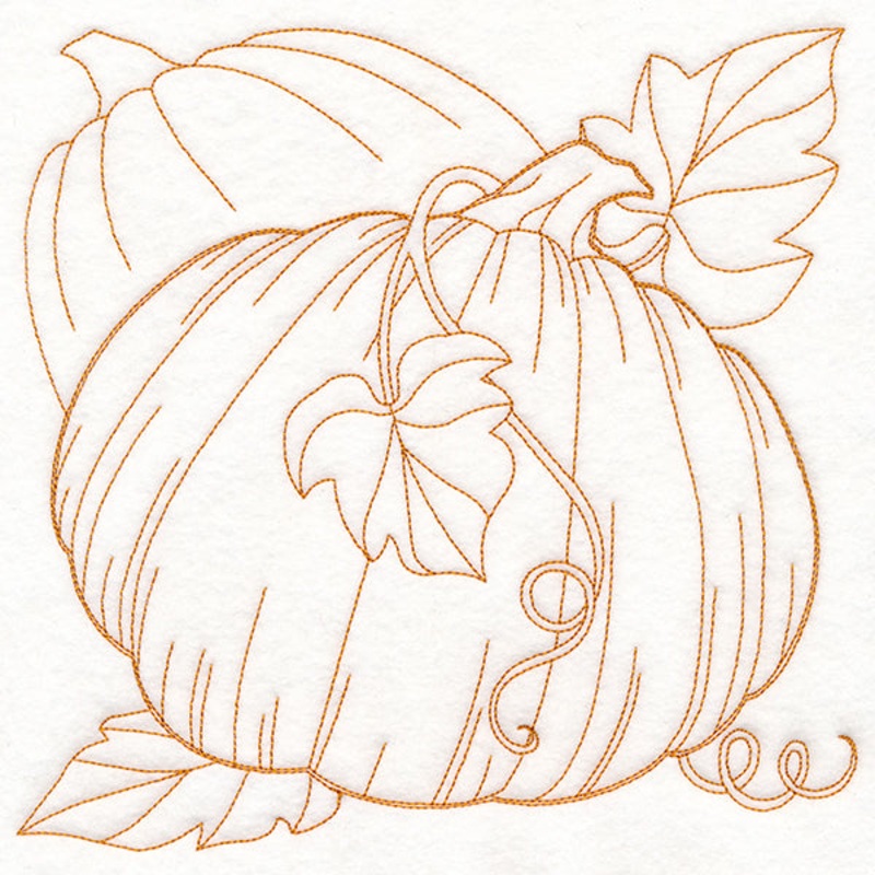 Autumn Bounty Quilting Square – Pumpkins (Double Run)