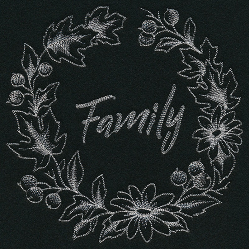 Autumn Wreath – Family|7.8″ x 7.79″ / 198.1mm x 197.93mm|6.85″ x 6.85″ / 174.08mm x 173.95mm|5.85″ x 5.84″ / 148.67mm x 148.45mm|4.85″ x 4.84″ / 123.12mm x 122.85mm|All Sizes