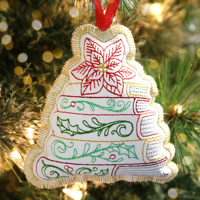 Crafty Christmas Book Stack (In-the-Hoop)