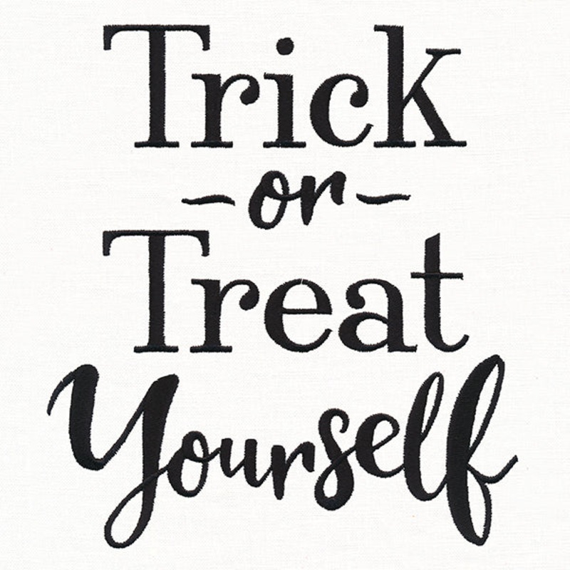 Trick-or-Treat Yourself|7.61″ x 6.85″ / 193.26mm x 174.1mm|6.5″ x 5.85″ / 165.09mm x 148.7mm|5.4″ x 4.86″ / 137.18mm x 123.54mm|3.87″ x 3.48″ / 98.42mm x 88.4mm|All Sizes