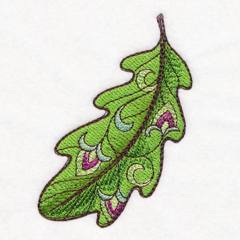 Autumn Jacobean Accent – Oak Leaf
