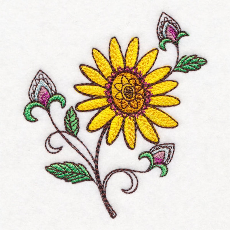 Autumn Jacobean Accent – Sunflower
