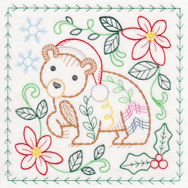 Charming Woodland Christmas – Bear (Vintage)