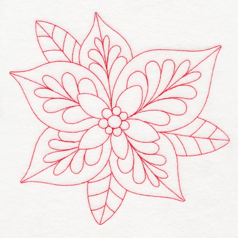 Elegant Christmas Quilting – Poinsettia (Double Run)