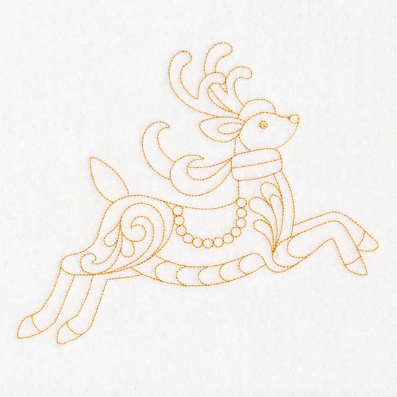 Elegant Christmas Quilting – Reindeer (Double Run)