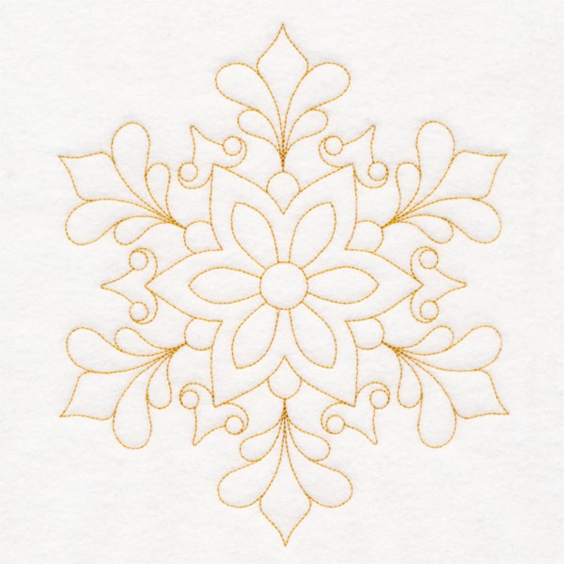 Elegant Christmas Quilting – Snowflake (Double Run)