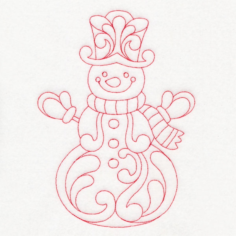 Elegant Christmas Quilting – Snowman (Double Run)