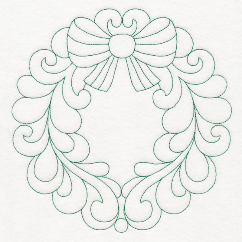 Elegant Christmas Quilting – Wreath (Double Run)