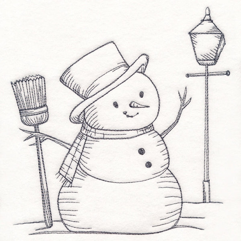 Wintertide Snowman Etching|7.8″ x 7.57″ / 198.09mm x 192.21mm|6.85″ x 6.65″ / 173.96mm x 168.8mm|5.85″ x 5.68″ / 148.57mm x 144.14mm|4.85″ x 4.71″ / 123.2mm x 119.53mm|All Sizes