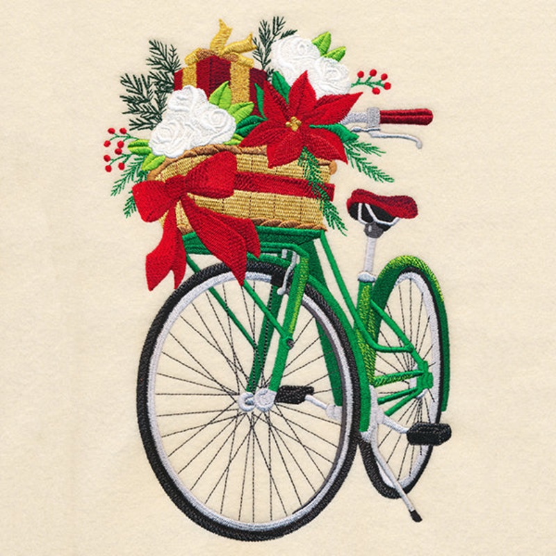 Christmas Bouquet Bicycle|10.22″ x 6.86″ / 259.63mm x 174.17mm|8.73″ x 5.86″ / 221.75mm x 148.79mm|7.81″ x 5.24″ / 198.29mm x 133.06mm|6.86″ x 4.6″ / 174.16mm x 116.87mm|All Sizes