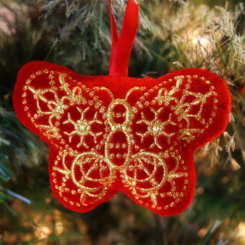 Fancy Christmas Ornament – Butterfly (In-the-Hoop)