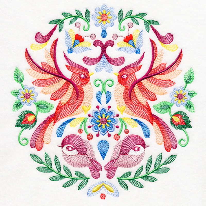 Birds Folk Art Crest|7.8″ x 7.54″ / 198.12mm x 191.51mm|7.09″ x 6.85″ / 179.99mm x 173.99mm|6.05″ x 5.85″ / 153.72mm x 148.59mm|5.02″ x 4.85″ / 127.44mm x 123.19mm|All Sizes
