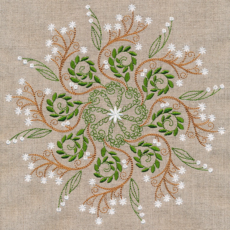 Botanical Starburst|7.78″ x 7.77″ / 197.5mm x 197.36mm|6.85″ x 6.85″ / 174.11mm x 173.99mm|5.85″ x 5.85″ / 148.69mm x 148.59mm|4.84″ x 4.83″ / 122.87mm x 122.78mm|All Sizes