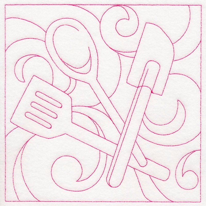 Cozy Kitchen Quilting – Utensils (Double Run)