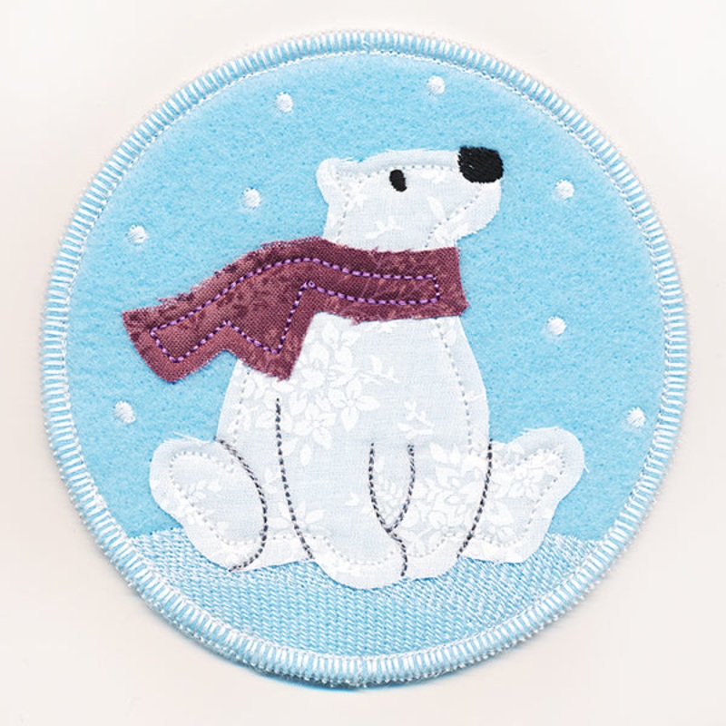 Cozy Winter Coaster – Polar Bear (In-the-Hoop)