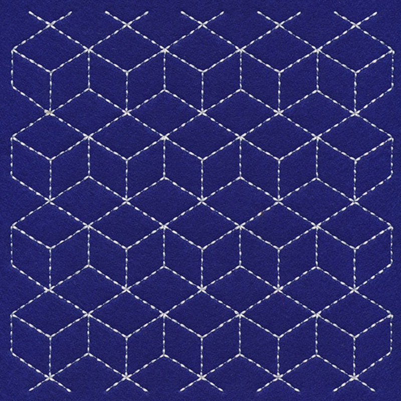 Cubists Paradise Sashiko Quilting Square