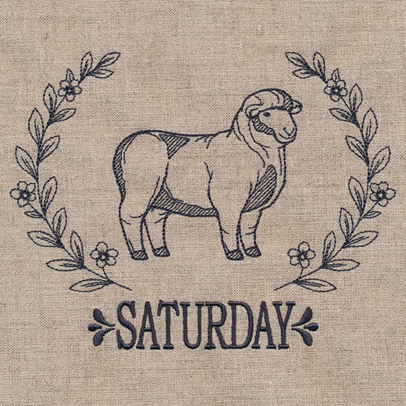 Farmhouse Sheep on Saturday|4.86″ x 6.27″ / 123.37mm x 159.16mm|2.89″ x 3.72″ / 73.38mm x 94.52mm|All Sizes