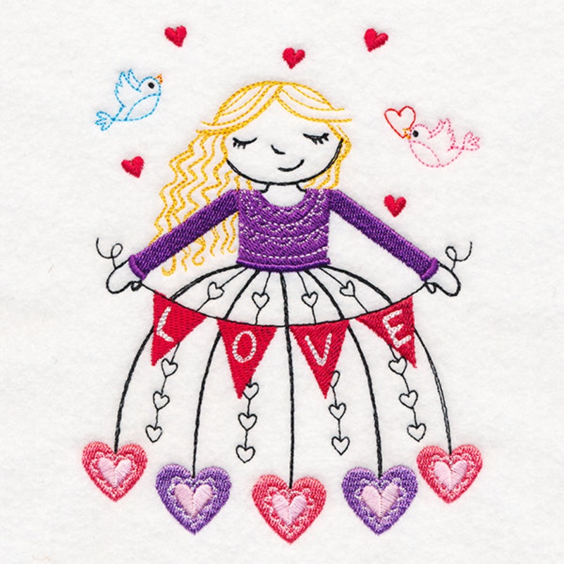 February Friend with Valentine’s Bunting