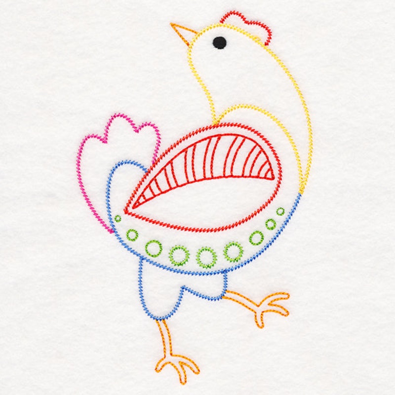 Folksy Chicken 5 (Vintage)|6.21″ x 4″ / 157.68mm x 101.59mm|3.89″ x 2.53″ / 98.69mm x 64.16mm|All Sizes