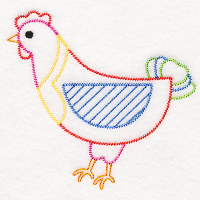 Folksy Chicken 6 (Vintage)|4.89″ x 5.18″ / 124.24mm x 131.69mm|3.66″ x 3.89″ / 92.99mm x 98.71mm|All Sizes