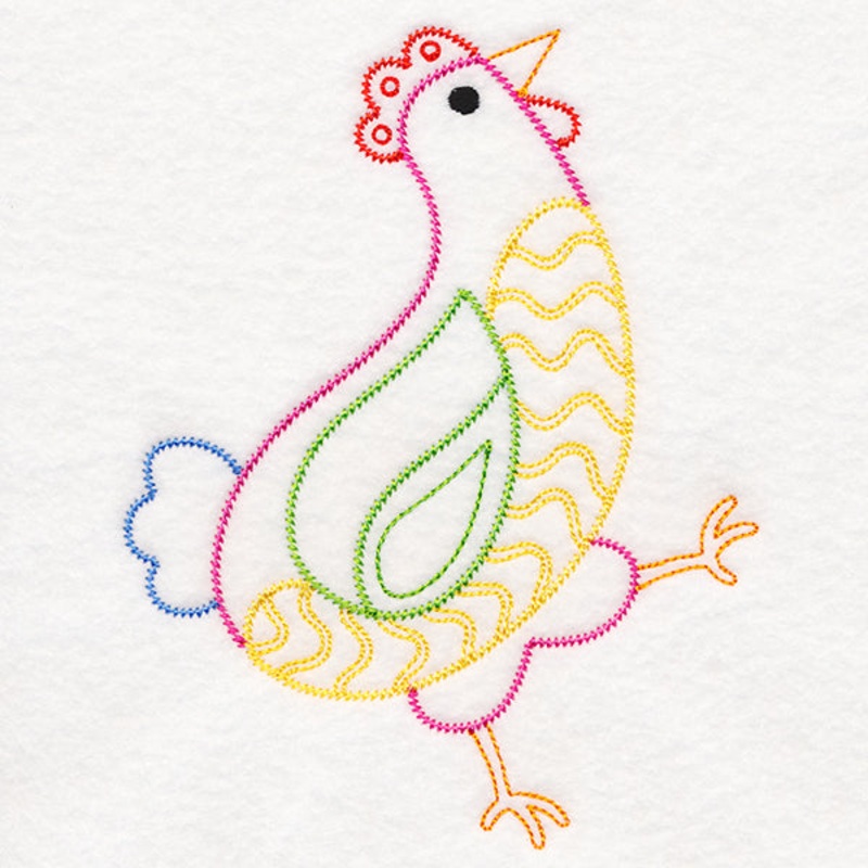 Folksy Chicken 7 (Vintage)|5.71″ x 4.39″ / 145.04mm x 111.57mm|3.88″ x 2.99″ / 98.61mm x 75.9mm|All Sizes