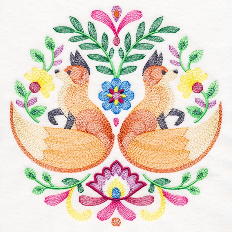 Foxes Folk Art Crest|7.8″ x 7.58″ / 198.12mm x 192.58mm|7.05″ x 6.85″ / 178.96mm x 173.9mm|6.02″ x 5.85″ / 152.83mm x 148.47mm|4.99″ x 4.85″ / 126.71mm x 123.09mm|All Sizes
