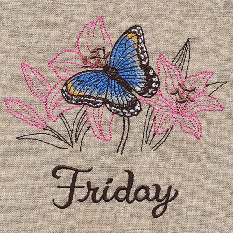 Blessed Friday – Red-Spotted Purple & Lily