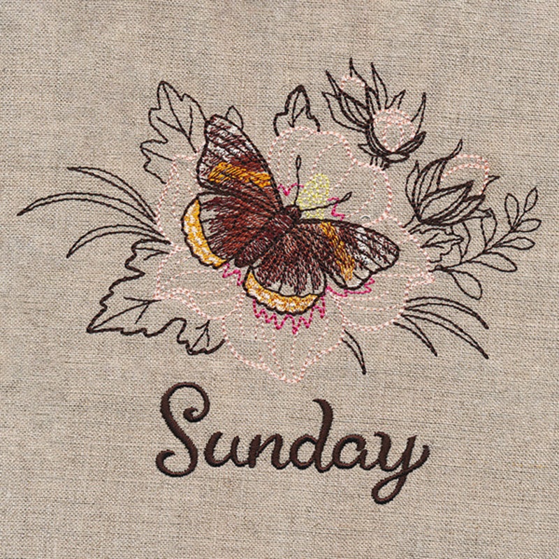 Blessed Sunday – Red Admiral & Rose of Sharon