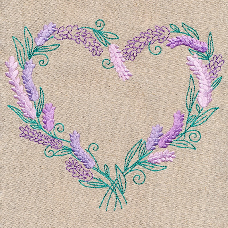 Delicate Lavender Heart Wreath