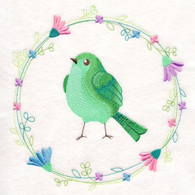 Emerald Bird Wreath|7.8″ x 7.61″ / 198.02mm x 193.37mm|6.84″ x 6.69″ / 173.83mm x 169.81mm|5.84″ x 5.71″ / 148.45mm x 145.02mm|4.85″ x 4.73″ / 123.07mm x 120.22mm|3.85″ x 3.76″ / 97.69mm x 95.44mm|All Sizes