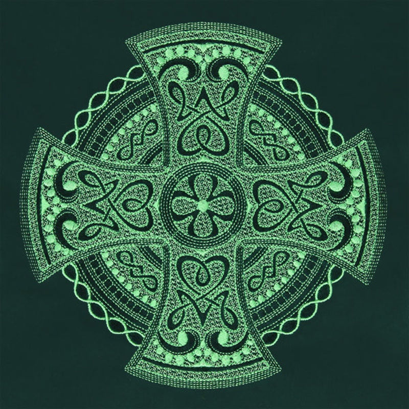 Emerald Dreams Celtic Cross|7.8″ x 7.8″ / 198.13mm x 198.12mm|6.85″ x 6.85″ / 174mm x 173.99mm|5.85″ x 5.85″ / 148.6mm x 148.59mm|4.85″ x 4.85″ / 123.14mm x 123.13mm|All Sizes