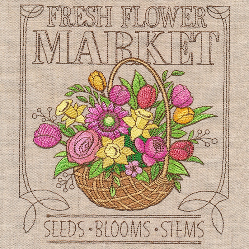 Spring Market Flower Sign|7.79″ x 6.85″ / 197.97mm x 173.99mm|6.66″ x 5.85″ / 169.07mm x 148.59mm|5.52″ x 4.85″ / 140.17mm x 123.19mm|All Sizes