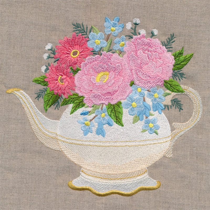 Tea Time in Bloom|6.9″ x 7.6″ / 175.31mm x 192.94mm|5.85″ x 6.43″ / 148.52mm x 163.44mm|4.85″ x 5.33″ / 123.12mm x 135.45mm|All Sizes