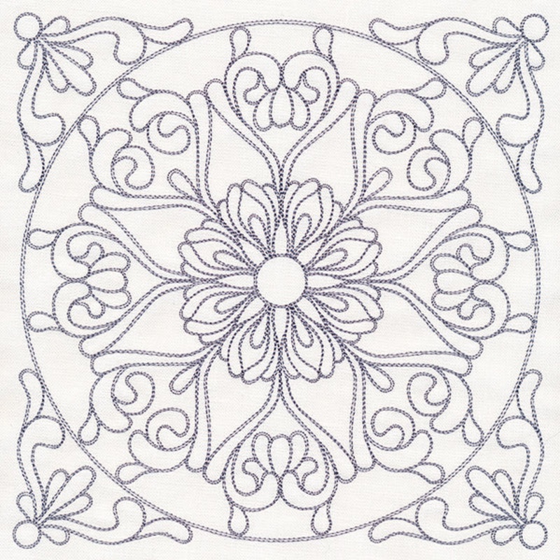 Baroque Beauty Quilting Square 4 (Double Run)